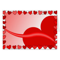 Tarjeta rosada de los corazones del el día de San  tarjetas