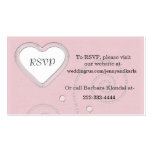 Tarjeta rosada elegante de RSVP Plantillas De Tarjeta De Negocio