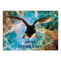 Tarjeta salvaje del día de padre de la fauna del p