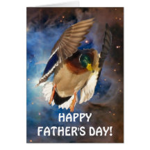 Tarjeta salvaje del día de padre de la fauna del p
