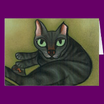 Tarjeta salvaje del gato tarjetas