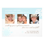 Tarjeta simple de la foto del copo de nieve comunicados personales 