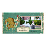 Tarjeta soñadora de la foto del navidad de los cam plantilla para tarjeta de foto