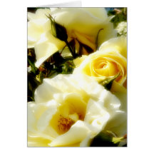 Tarjeta soñadora de los rosas amarillos