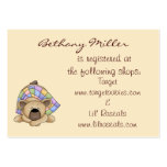 Tarjeta soñolienta del registro de regalos del oso tarjetas de visita