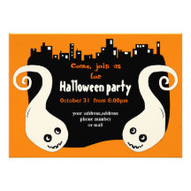 Tarjeta sonriente de la invitación de Halloween de
