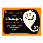 Tarjeta sonriente de la invitación del fantasma