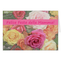Tarjeta subió italiana del día de madre