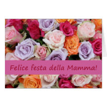 Tarjeta subió italiana del día de madre