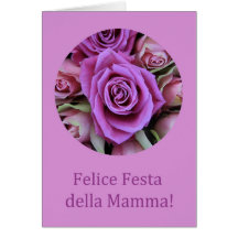 Tarjeta subió italiana del día de madre