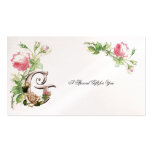 Tarjeta subió monograma G de las tarjetas de regal Plantilla De Tarjeta De Visita