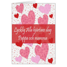 Tarjeta sueca del el día de San Valentín para el p