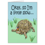 Tarjeta tardía del feliz cumpleaños de la tortuga 