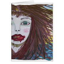 Tarjeta, tarjeta de felicitación gótica del arte d