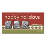 Tarjeta triple de la foto del navidad de la famili tarjetas con fotos personalizadas