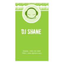Tarjeta verde de la industria musical tarjeta de negocio