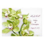 Tarjeta verde de RSVP de la contestación del boda  Anuncio Personalizado