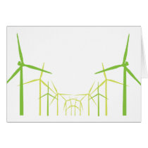 Tarjeta verde del molino de viento de la turbina d tarjetas
