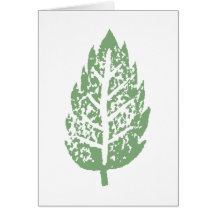 Tarjeta verde del personalizable de la hoja