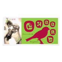 Tarjeta/verde y rojo de la foto de la silueta del  tarjeta personal con foto