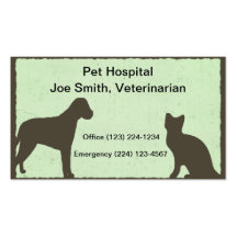 Tarjeta veterinaria de la empresa de servicios del plantilla de tarjeta de negocio