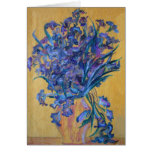 Tarjeta violeta de las flores