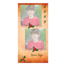 ¡Tarjetas 2009 de la foto del navidad con 2 fotos! Tarjetas Fotográficas Personalizadas