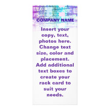 Tarjetas adaptables del estante - líneas de azules tarjeta publicitaria a todo color