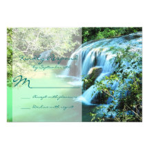Tarjetas al aire libre de RSVP de la cascada que s Invitaciones Personales