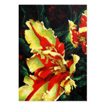 Tarjetas apasionadas del arte de la danza (tulipan tarjetas de visita