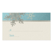 Tarjetas azules de plata del lugar del boda del in tarjeta de visita