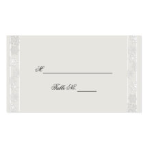 Tarjetas blancas de plata del lugar del boda del i plantillas de tarjetas de visita