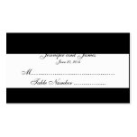 Tarjetas blancas negras del lugar del boda del mon plantilla de tarjeta de visita