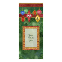 Tarjetas clásicas del ornamento del navidad de Aud Anuncio