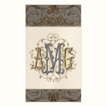 Tarjetas cones monograma barrocas Antiqued elegant tarjetas de negocio