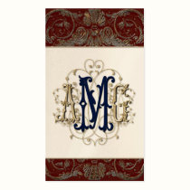 Tarjetas cones monograma barrocas Antiqued elegant tarjetas de negocio