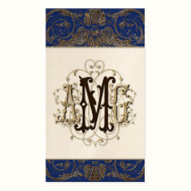 Tarjetas cones monograma barrocas Antiqued elegant tarjetas de negocio