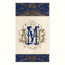 Tarjetas cones monograma barrocas Antiqued elegant tarjetas de negocio