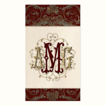 Tarjetas cones monograma barrocas Antiqued elegant tarjetas de negocio