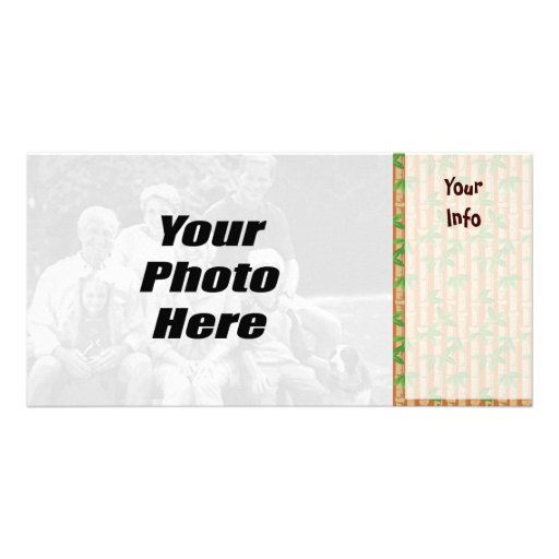 Tarjetas de bambú tropicales de la foto tarjeta fotografica  