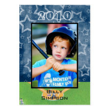 Tarjetas de béisbol plantilla de tarjeta personal