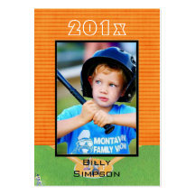 Tarjetas de béisbol tarjeta de visita