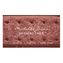 Tarjetas de Businss del postre/del chef de reposte Tarjetas De Visita