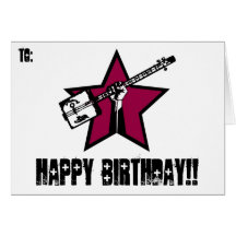 Tarjetas de cumpleaños de "RockStar"