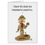 Tarjetas de cumpleaños divertidas: Fósil encontrad