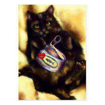 Tarjetas de demasiado del atún (gato) ACEO comerci Tarjetas De Visita