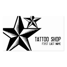 Tarjetas de encargo del tatuaje de la tienda del s tarjetas de negocios