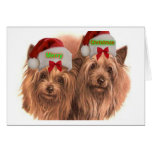 Tarjetas de felicitación de Santa Terrier