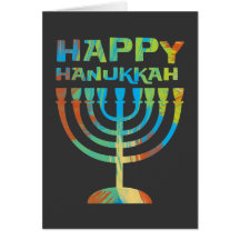Tarjetas de felicitación felices de Jánuca Menorah
