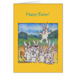 Tarjetas de felicitación felices de los conejitos 